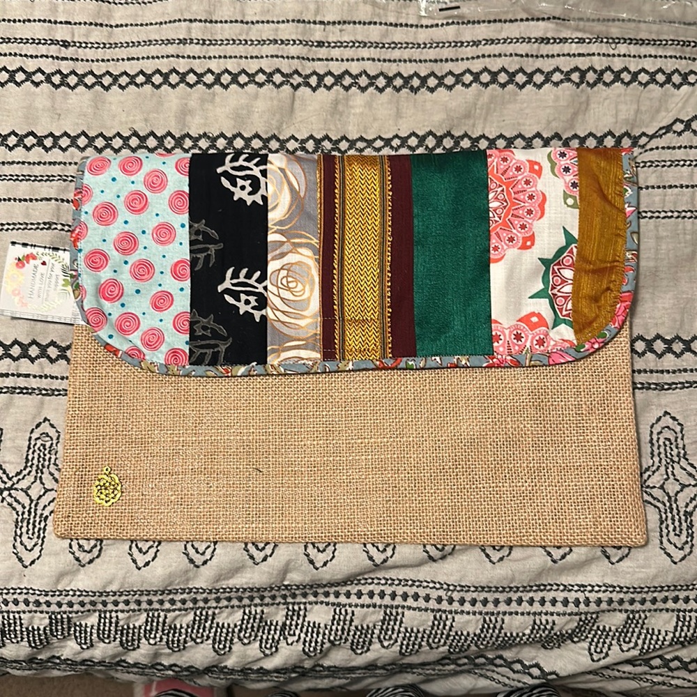 Handmade envelope clutch